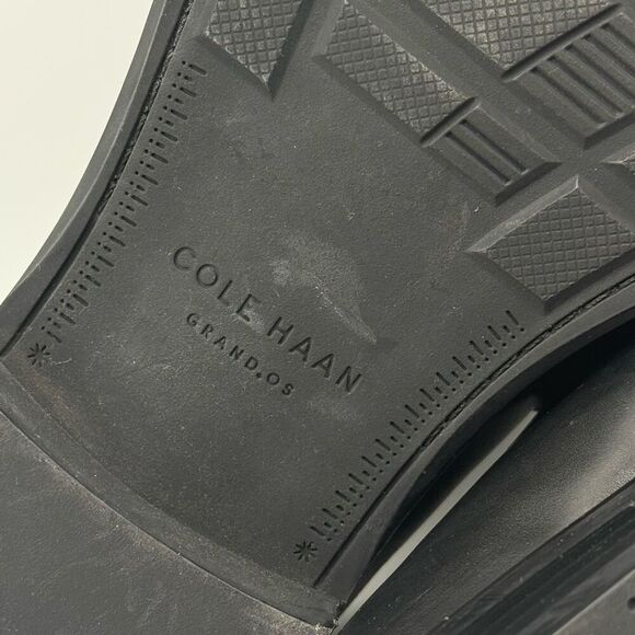 COLE HAAN GRAND OS Men's Dress Shoes Moc Toe Loafers Black Leather - US 15 Wide - Picture 13 of 13